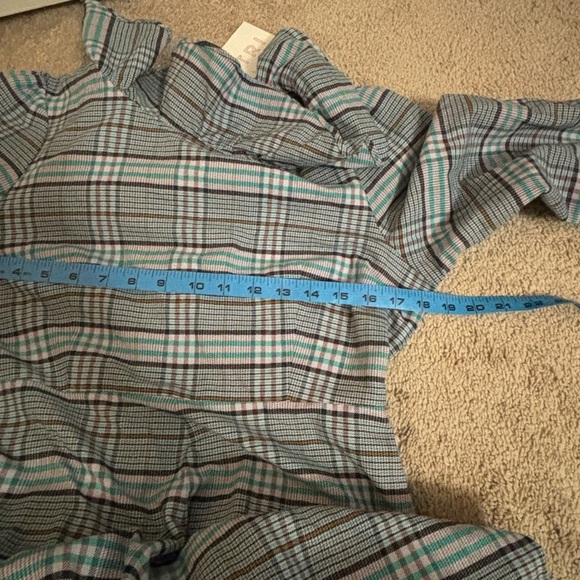 NEW Kitri | Sydney Check Frill Dress Plaid Ruffle‎ Women's Blue Grey Sz US 6 - Picture 10 of 11